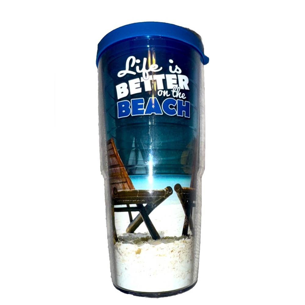 Tervis Tumbler~ Life is Better on the Beach ~ 24 Ounce W/Lid Tropical ~ Summer